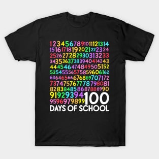 100th Day Of School Teacher Kids 100 Days Math Numbers Kids T-Shirt